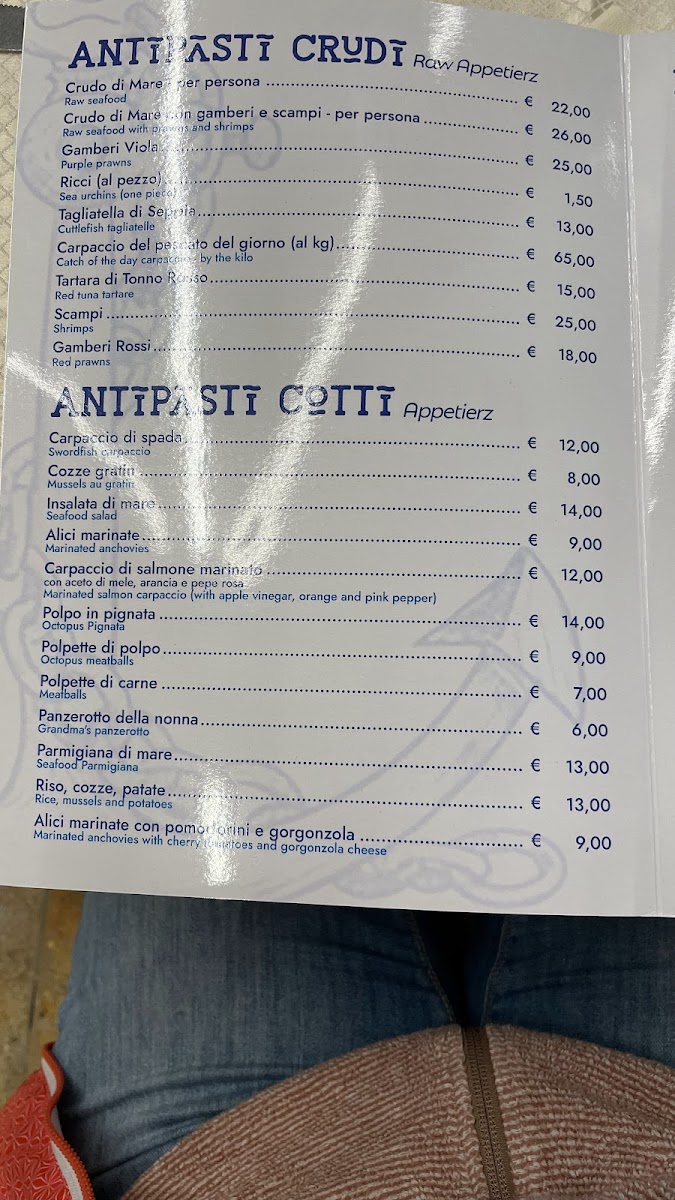 Menu - Dio Del Mare | Gallipoli photo 1
