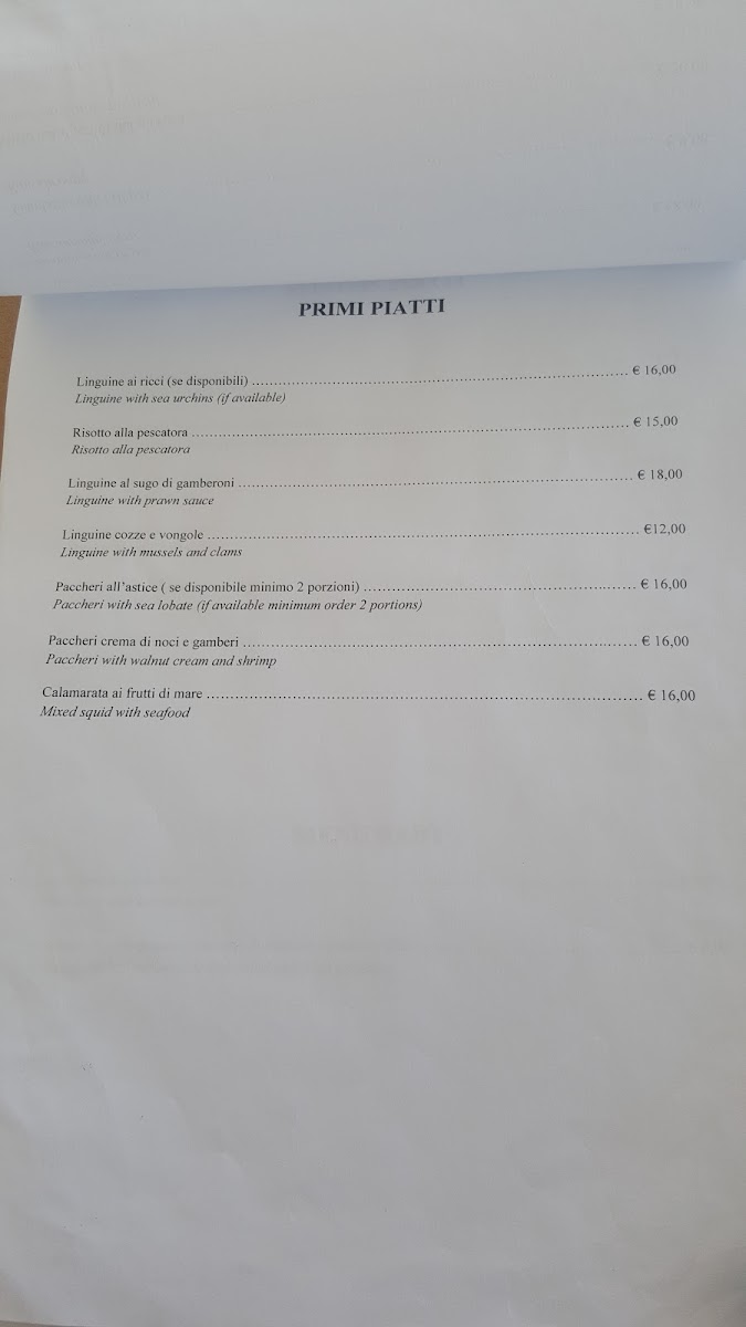 Menu - Dio Del Mare | Gallipoli photo 6