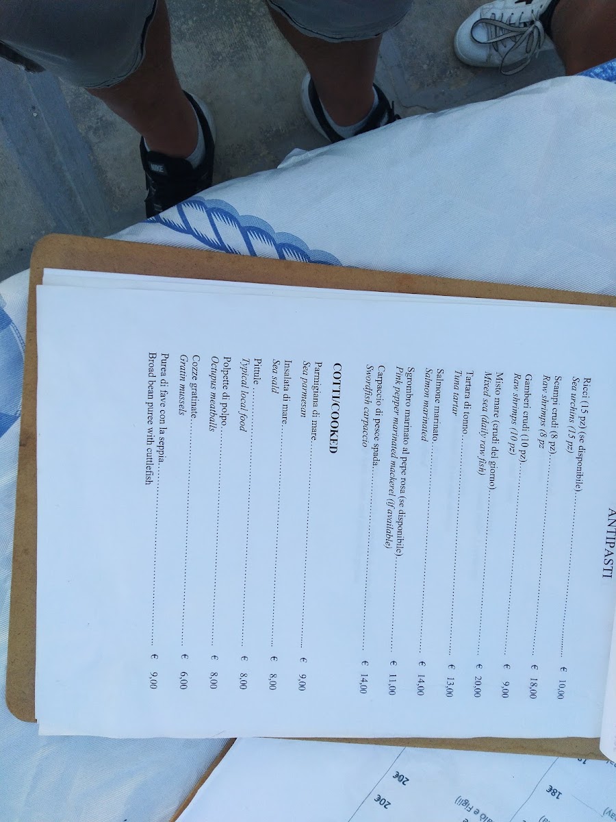 Menu - Dio Del Mare | Gallipoli photo 8